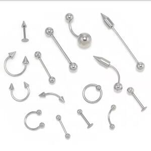 85Pcs Mix styles Stainless Steel Body piercie jewelry